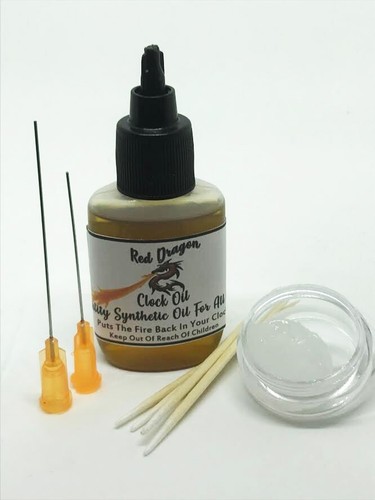 Red dragon clock oil - dragon,