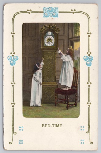 Postcard antique girl - postcard,