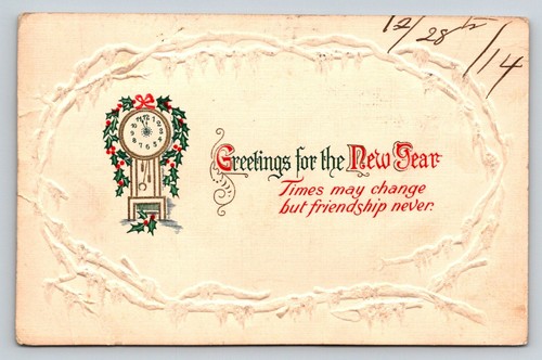 1914 embossed new year - 1914,